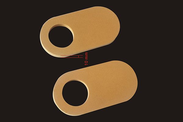 Thinning ladle slide (inlaid) zirconia plate